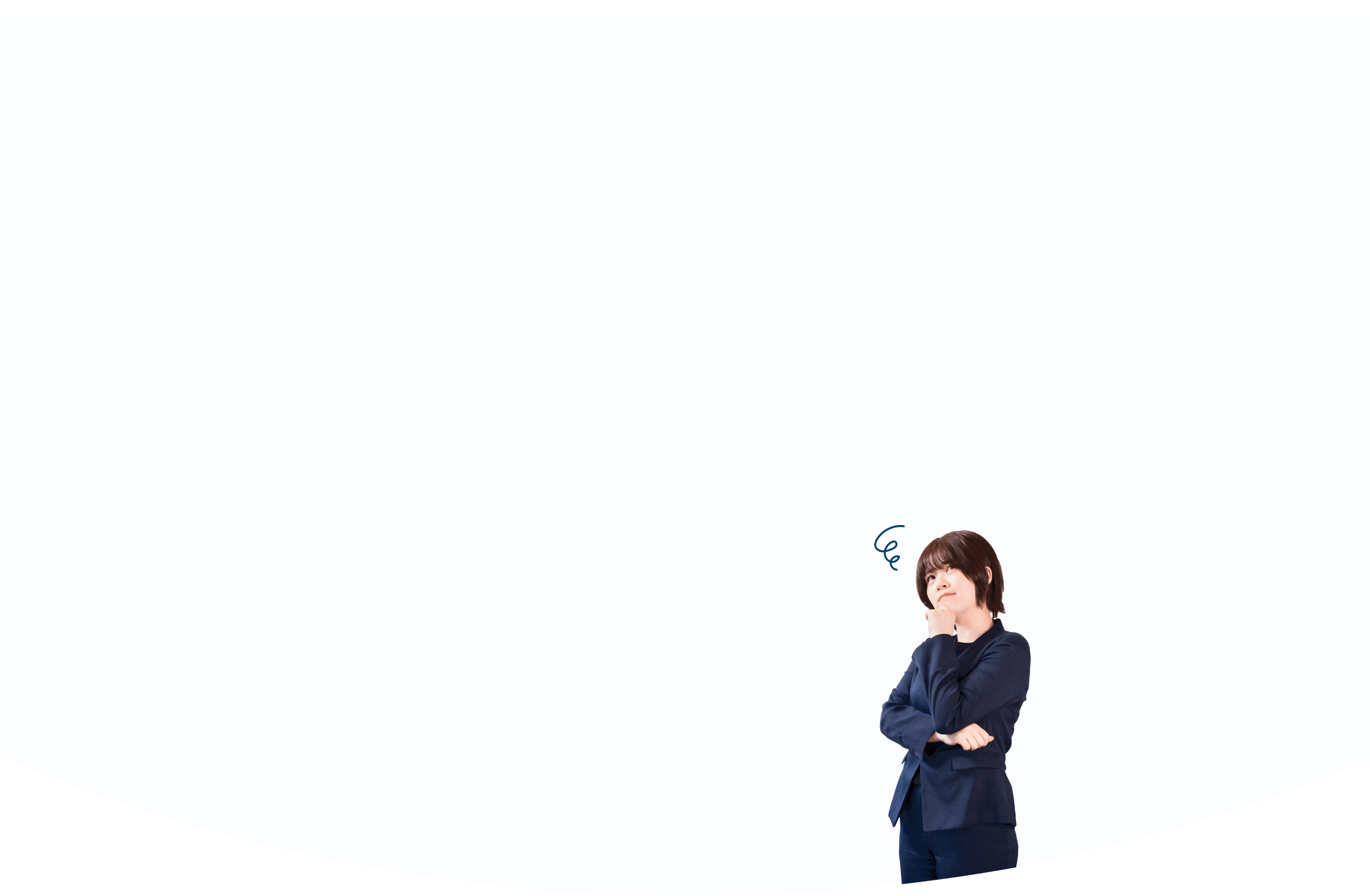 悩みを抱える女性社員のイメージ写真